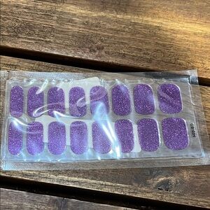 Glitter Purple Nail Wraps - Sparkle Nail Art Stickers